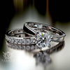 2.0ct Brilliant Cut Diamond Gold Bridal Set - 03US06
